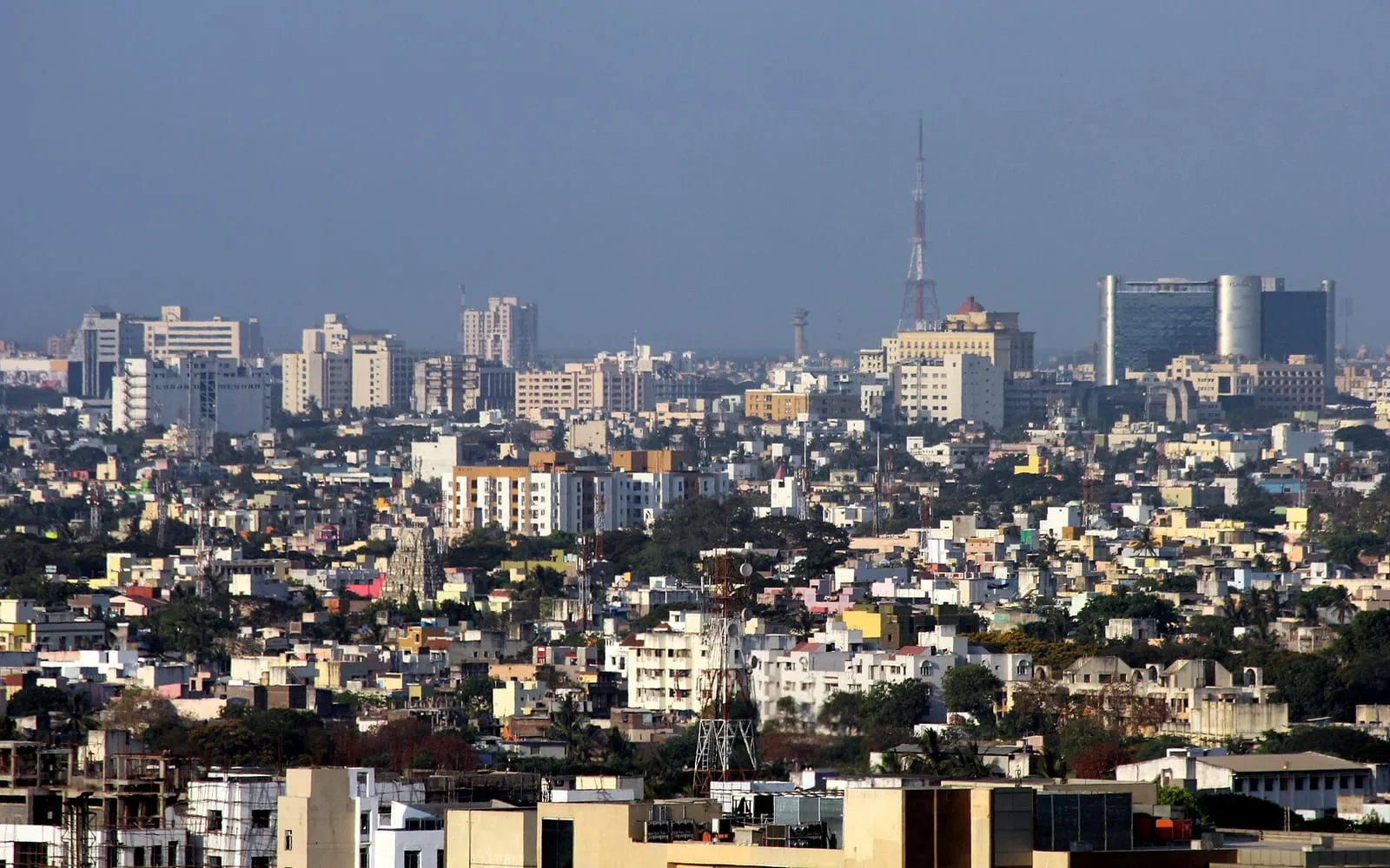 The Chennai city skyline